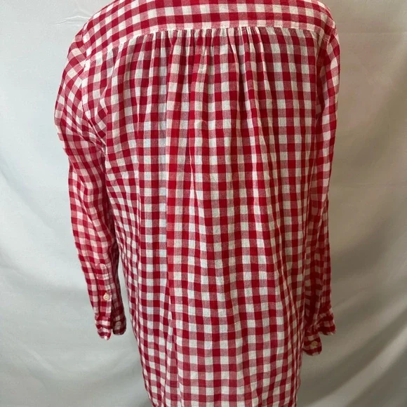 Ralph Lauren Denim and Supply Red/White Gingham long sleeve 💯 cotton Size L - Picture 9 of 13